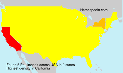 Surname Paulitschek in USA