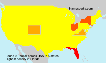 Surname Pauzar in USA