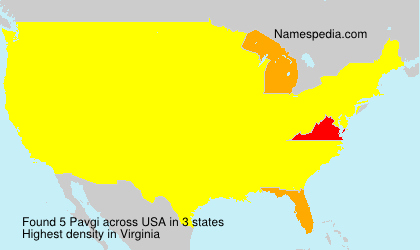 Surname Pavgi in USA