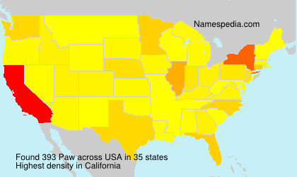 Surname Paw in USA