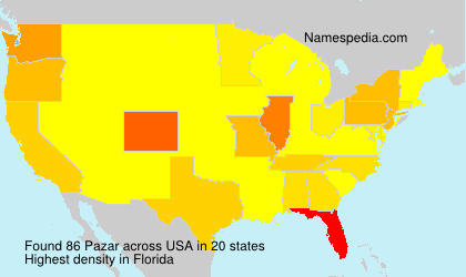 Surname Pazar in USA