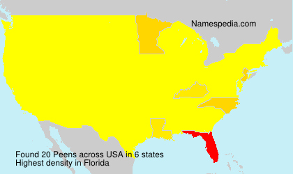 Surname Peens in USA Surname Peens in USA