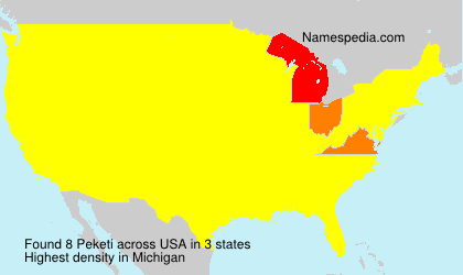 Surname Peketi in USA Surname Peketi in USA