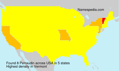 Surname Perraudin in USA