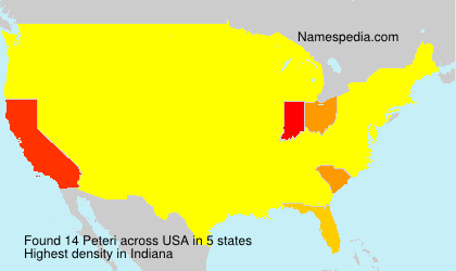 Surname Peteri in USA