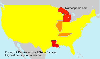 Surname Pethke in USA