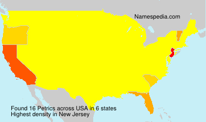 Surname Petrics in USA