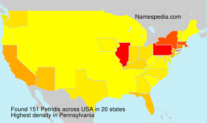 Surname Petridis in USA