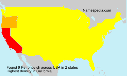 Surname Petronovich in USA Surname Petronovich in USA