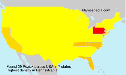 Surname Pezick in USA Surname Pezick in USA