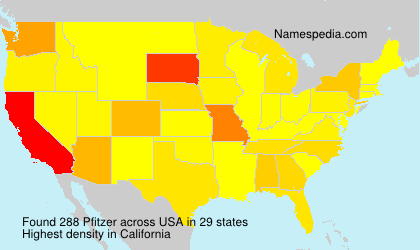 Surname Pfitzer in USA