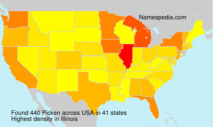 Surname Picken in USA