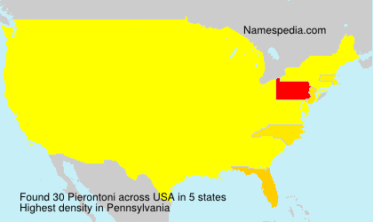 Surname Pierontoni in USA