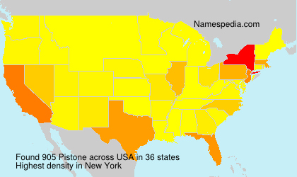Surname Pistone in USA