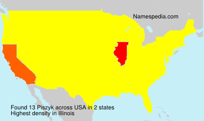 Surname Piszyk in USA