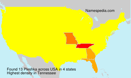 Surname Pleshka in USA