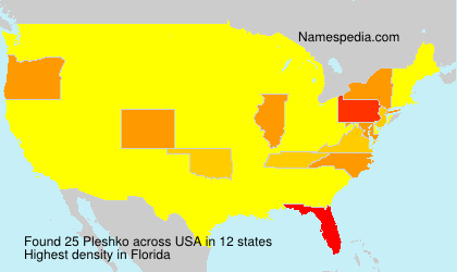 Surname Pleshko in USA