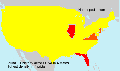 Surname Pletnev in USA Surname Pletnev in USA
