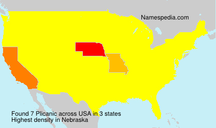 Surname Plicanic in USA