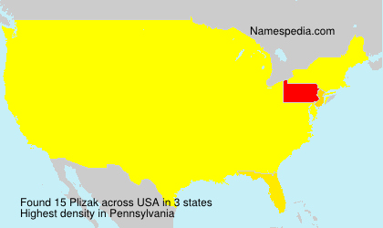 Surname Plizak in USA
