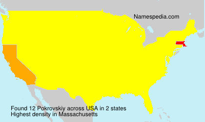 Surname Pokrovskiy in USA Surname Pokrovskiy in USA