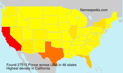 Surname Ponce in USA