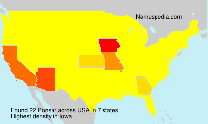 Surname Ponsar in USA