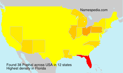 Surname Pophal in USA