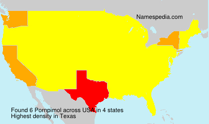 Surname Pornpimol in USA