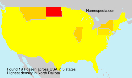 Surname Possen in USA