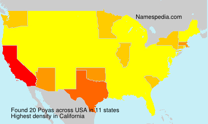 Surname Poyas in USA
