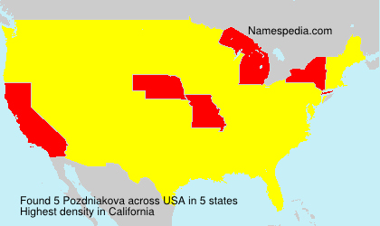 Surname Pozdniakova in USA Surname Pozdniakova in USA