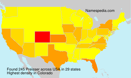 Surname Preisser in USA