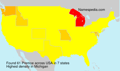 Surname Premoe in USA