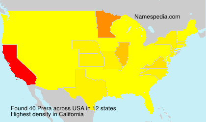 Surname Prera in USA