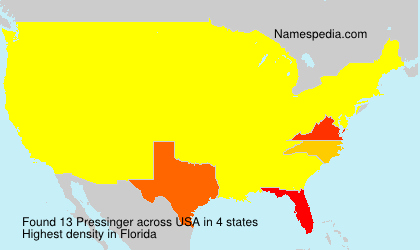 Surname Pressinger in USA