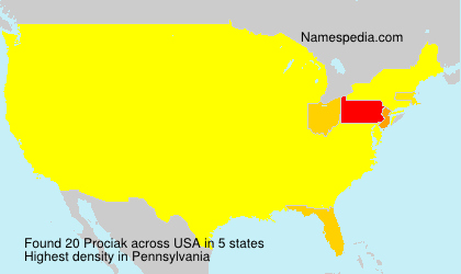 Surname Prociak in USA
