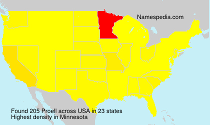 Surname Proell in USA