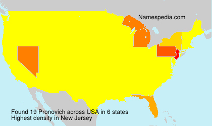 Surname Pronovich in USA
