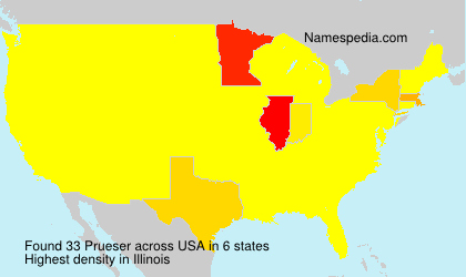 Surname Prueser in USA