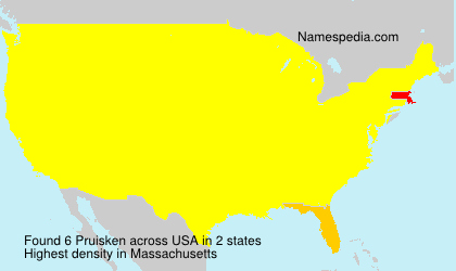 Surname Pruisken in USA