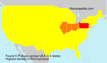 Surname Prybysz in USA