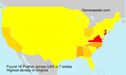 Surname Pudner in USA