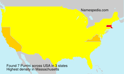 Surname Purrini in USA