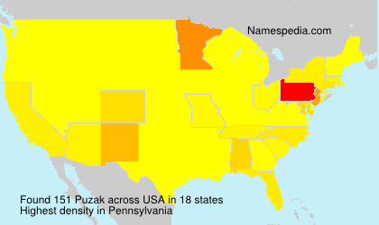 Surname Puzak in USA