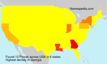 Surname Pyrzak in USA