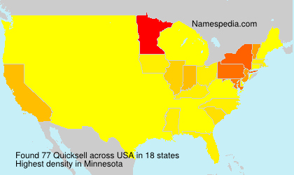 Surname Quicksell in USA