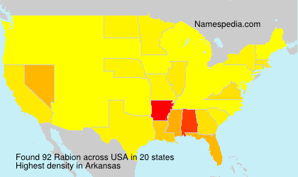Surname Rabion in USA