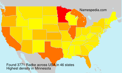 Surname Radke in USA