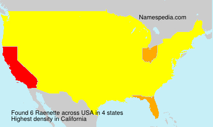 Surname Raenette in USA